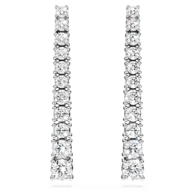 Swarovski Eternity Drop Earrings In White
