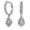 Swarovski Eternity Drop Earrings In White