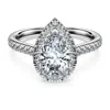Swarovski Eternity Halo Solitaire Ring In White