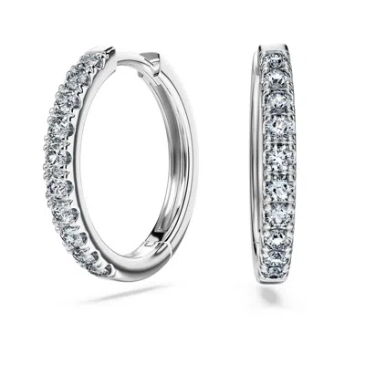 Swarovski Eternity Hoop Earrings In White