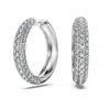 Swarovski Eternity Hoop Earrings In White