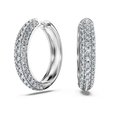 Swarovski Eternity Hoop Earrings In White