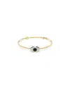 Swarovski Symbolica Soft Bangle Gold Shiny Blue In Multicolored