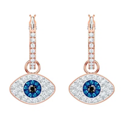 Swarovski Evil Eye Mini Hoop Earrings In Gold