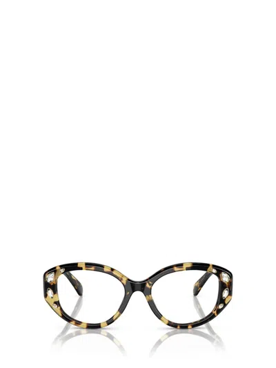 Swarovski Tortoiseshell Cat-eye Frame Glasses In Havana Clear