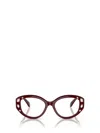 Swarovski Womens Red Sk2006 Oval-frame Gem-embellished Acetate Optical Glasses In Red Burgundy