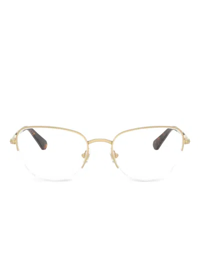 Swarovski Eyewear Cat Eye-frame Glasses In Gold