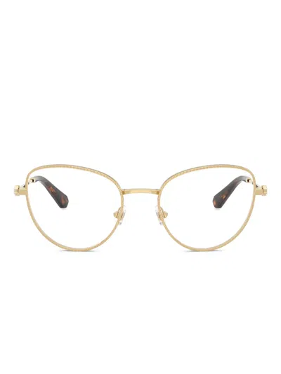 Swarovski Eyewear Cat Eye-frame Glasses In Gold
