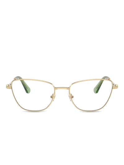 Swarovski Eyewear Cat-eye Frame Glasses In Gold