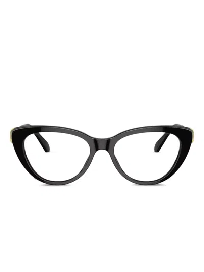 Swarovski Eyewear Crystal-embellished Cat-eye Glasses In Black