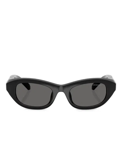 Swarovski Eyewear Crystal-embellished Cat-eye Sunglasses In Black