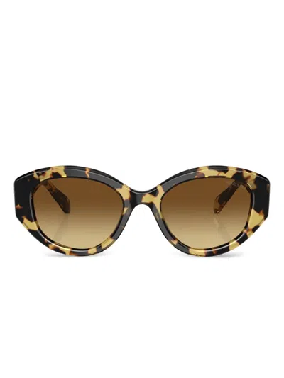 Swarovski Eyewear Crystal-embellished Cat-eye Sunglasses In Brown