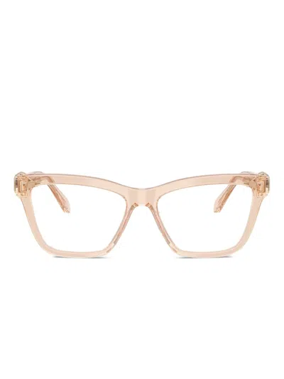 Swarovski Eyewear Crystal-embellished Cat-eye Glasses In Brown