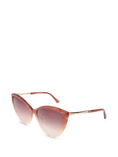 Swarovski Eyewear 크리스털 장식 캣아이 선글라스 In 핑크