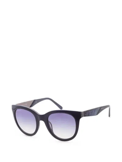 Swarovski Eyewear 크리스털 장식 캣아이 선글라스 In 블루