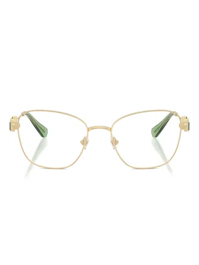 Swarovski Eyewear Crystal-embellished Geometric-frame Glasses In Multi
