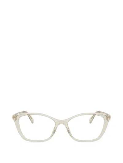Swarovski Eyewear Crystal-embellished Glasses In Brown