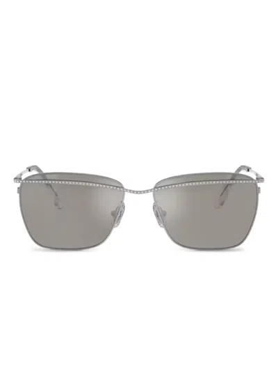 Swarovski Eyewear Crystal-embellished Square Sunglasses In Pink