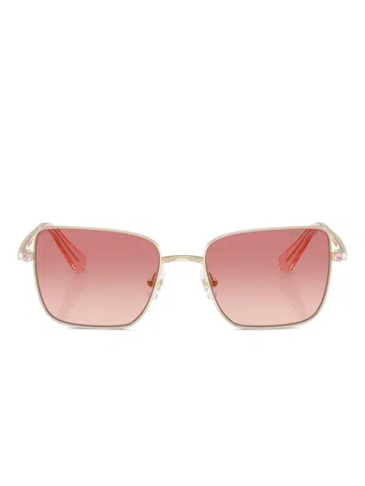 Swarovski Eyewear Crystal-embellished Square Sunglasses In Pink
