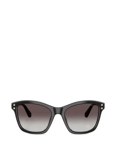 Swarovski Eyewear Crystal-embellished Sunglasses In 블랙