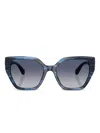 Swarovski Eyewear Embellished Sunglasses In Blue