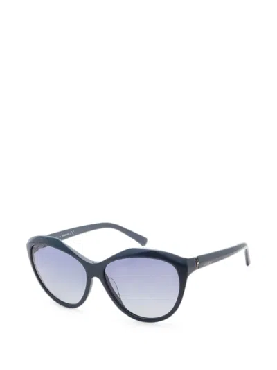 Swarovski Eyewear 기하학 프레임 선글라스 In 블루