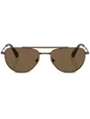 Swarovski Eyewear Pilot-frame Sunglasses In Brown