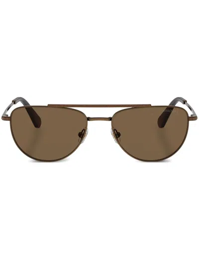 Swarovski Eyewear Pilot-frame Sunglasses In Brown