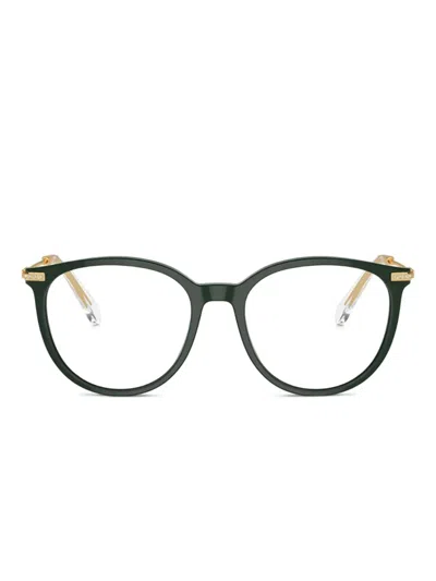 Swarovski Eyewear Round-frame Glasses In Green