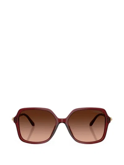 Swarovski Eyewear Square-frame Crystal-embellished Sunglasses In Red