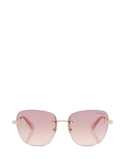 Swarovski Eyewear Square-frame Sunglasses In Gold