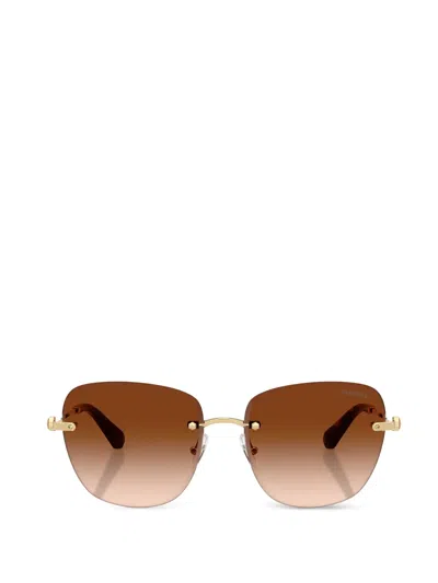 Swarovski Eyewear Square-frame Sunglasses In Gold
