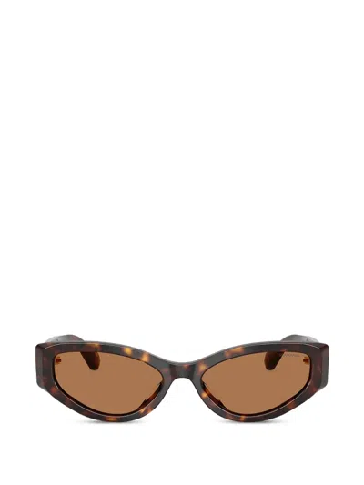 Swarovski Eyewear Tortoiseshell-effect Crystal-embellished Sunglasses In Brown