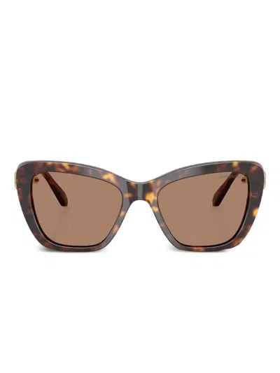 Swarovski Eyewear Tortoiseshell-pattern Sunglasses In Brown