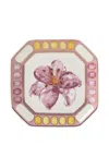 Swarovski Floral-print Plate In Multi