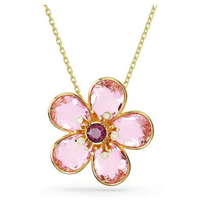 Swarovski Crystal Flower Florere Necklace In Pink