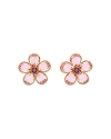 Swarovski Florere Crystal Stud Earrings In Pink