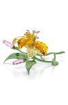 Swarovski Florere Large Lily Crystal In Yellow