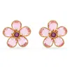 Swarovski Florere Crystal Stud Earrings In Pink
