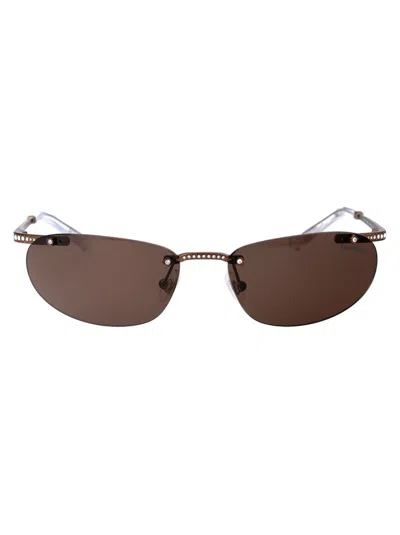 Swarovski Frameless Sunglasses In 400273 Matte Brown