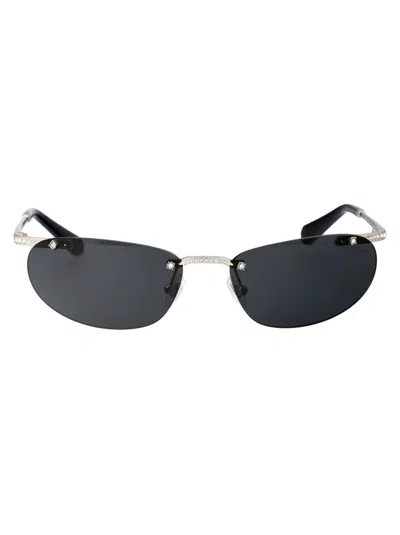 Swarovski Frameless Sunglasses In 400187 Matte Silver