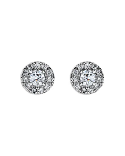 Swarovski Galaxy Certified Lab Grown Diamond Halo Stud Earrings In Silver