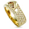 Swarovski Gallon Gold-plated And Crystal Interlocking Band Ring In Multi