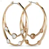Swarovski Gaze Rose Gold-plated Crystal Hoop Earrings In Multi