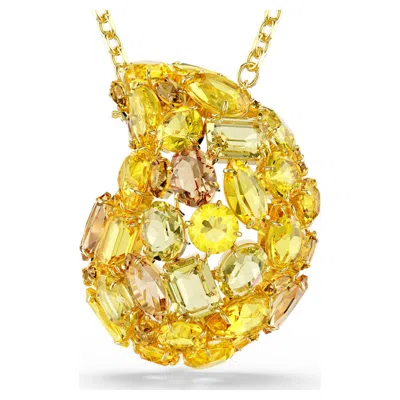 Swarovski Gema Anhänger Und Brosche In Yellow