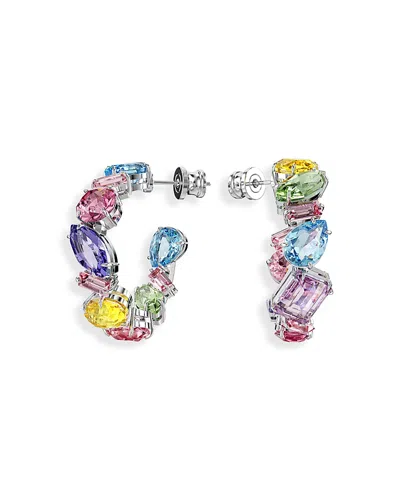 SWAROVSKI GEMA ASYMMETRIC HOOP EARRINGS