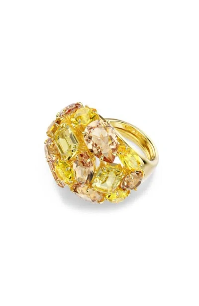 Swarovski Gema Cocktail Ring In Gold