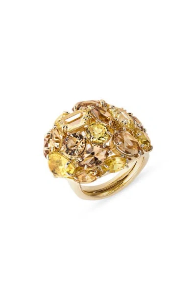 Swarovski Gema Cocktail Ring In Gold