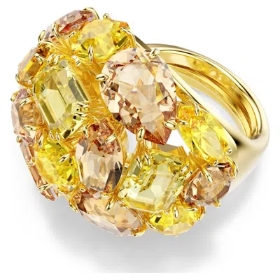Swarovski Gema Cocktail Ring In Yellow