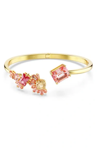 Swarovski Gema Crystal Bangle Bracelet In Pink